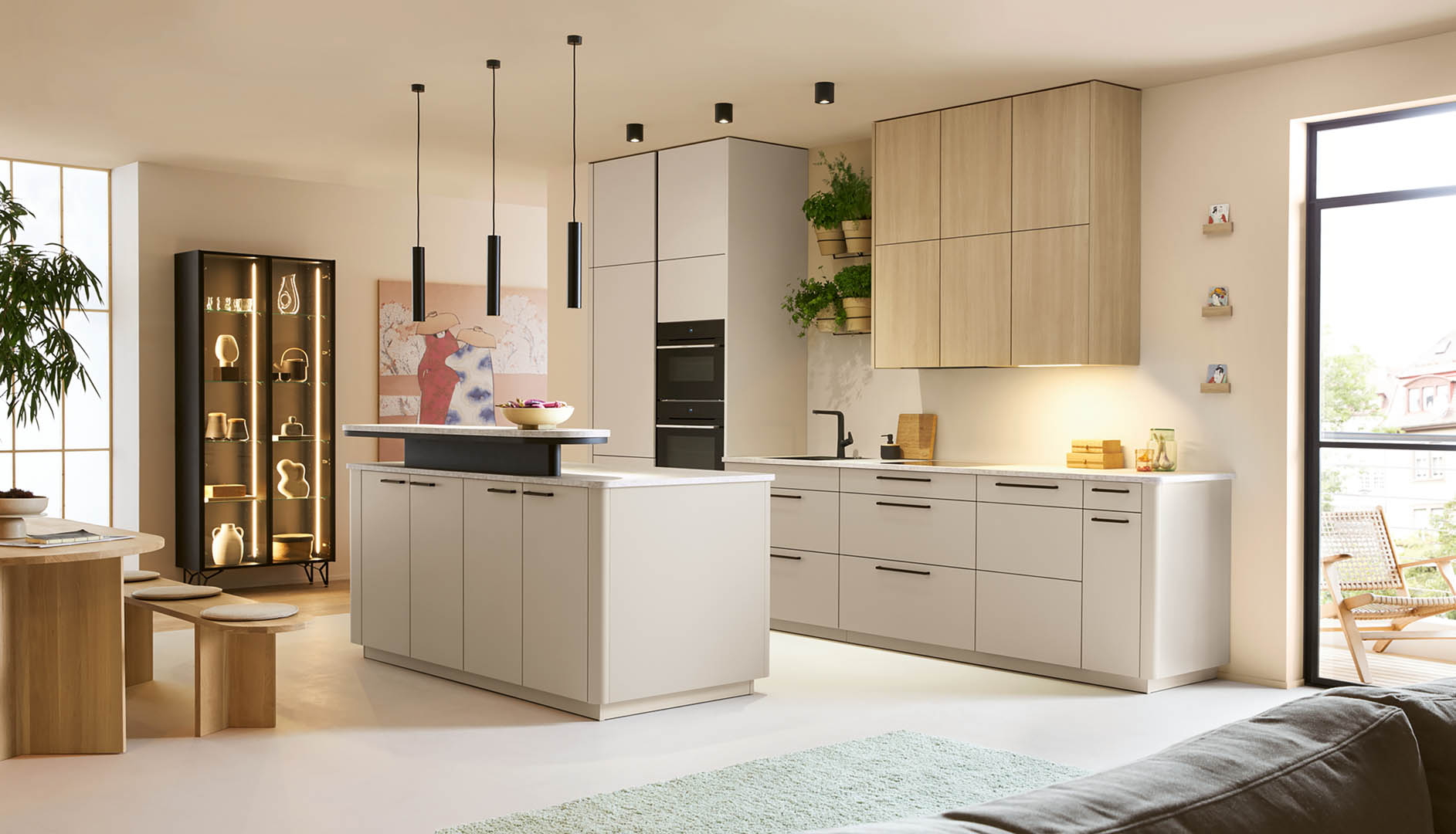 Frente SALONA de Schüller en cocina moderna minimalista